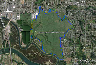 Qwuloolt Estuary Restoration Project of the Tulalip Tribes - Expandable Map of Site and Area